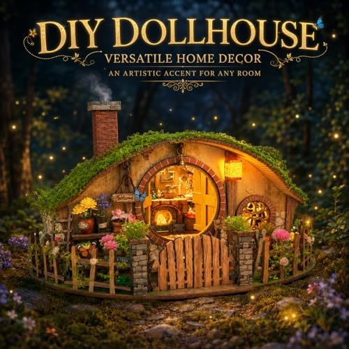 Roroom DIY Miniature House Kit, Fantasy Hillside Cottage Dollhouse Kit - Image 4