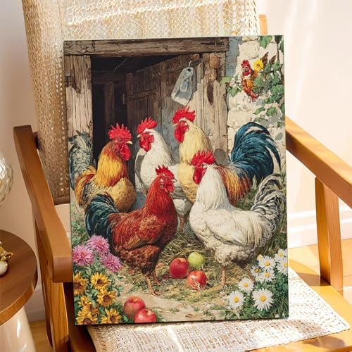 XTCIXAL Paint by Numbers Kit for Adults, Chicken, 16X20 Inch - Image 2