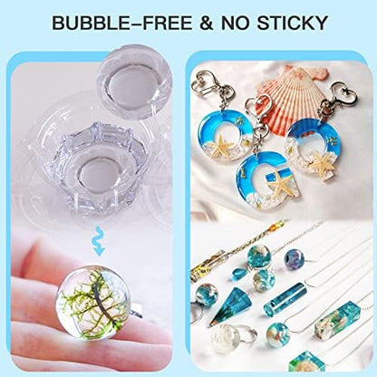 JDiction UV Resin Kit with Light, Crystal Clear Resin for Jewelry Making - Image 4