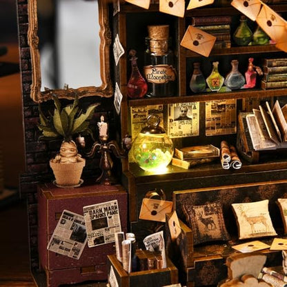 TOYQI Book Nook Kit, DIY Miniature Dollhouse Kit for Adults and Teens - Image 3