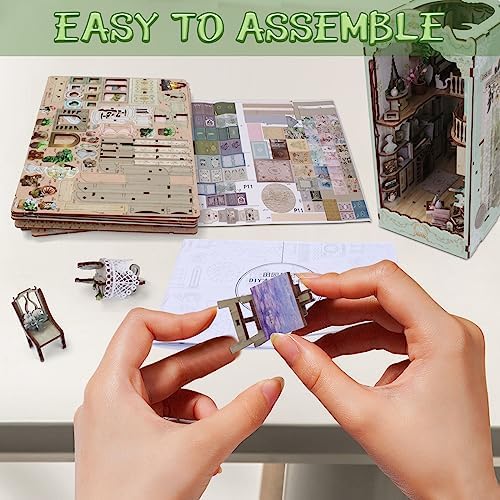 CRIOLPO Dollhouses Book Nook Kit for Adults - DIY Book Nook with LED Light - Image 6