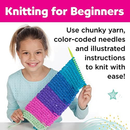 Creativity for Kids Learn to Knit Pocket Scarf - DIY Knitting Kit for Beginners, Kids Craft Kit - Image 2