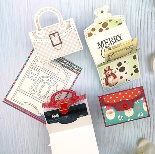 AlinaCraft 1set Card Bag Metal Cutting Die Cut for Handmade Gift Cards Holder Gift Wrap Money Packing Paper Craft Scrapbooking for DIY Holiday Gifts Friends Family Kids Present - Image 3