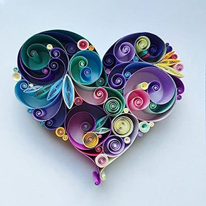 Love Heart Paper Quilling Kit Paper Quilling Adult Craft Great for DIY Craft Workshop,Home Decoration,Birthday Gift,Adult Friend interaction.It's Suitable for Adult and Craftsmen.Creative Stress Relie - Image 2