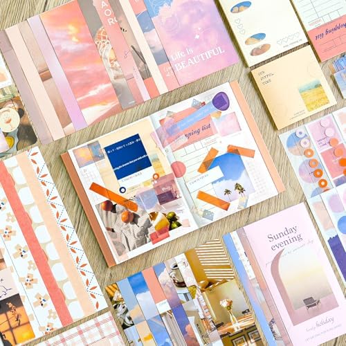 Scrapbooking Supplies Kit, A6 Grid Notebook, Aesthetics Junk Journal Kit - Image 3