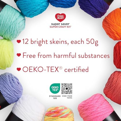 Red Heart Super Craft Kit Brights, Yarn for Crocheting and Knitting - Image 4