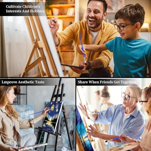 TINY FUN 6PC Paint by Number Kit for Adults DIY Oil Painting Kit 12x16 Inch Unframed Canvas, Nature Landscape Art Beginner Friendly Craft Kits for Home Decor Gift - Image 6