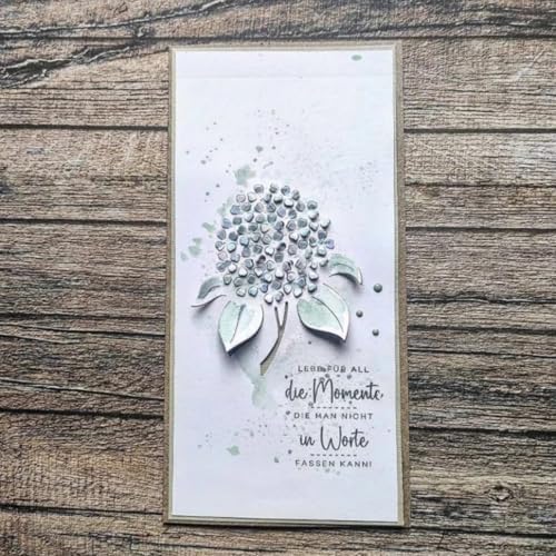 Scrapbooking Die-Cuts, Christmas Metal Cutting Dies for Card Making, Paper Craft Punch Template, Background Embossing Stencils, DIY Album Décor (Hydrangea-7.9x8.7cm) - Image 2