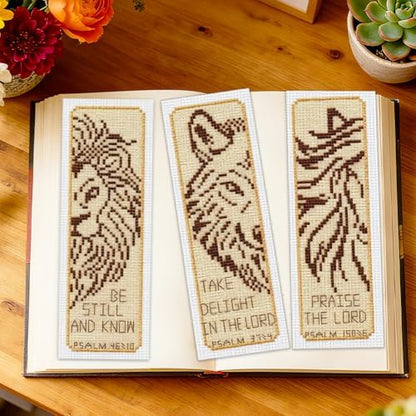 ORIGACH 6 Set Animals & Scripture Verse Cross Stitch Bookmark Kit - Image 5