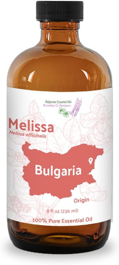 Nature Packaged Melissa Essential Oil - Direct from Bulgarian Sustainable Farms - Steam Distilled - Aceite Toronjil for Aromatherapy, Massage, Diffuser, DIY Candle and Soap Making - 8oz