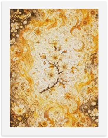 Bozfoxa Paint by Numbers Kit for Adults Beginner Golden Moon Floral by Unknown