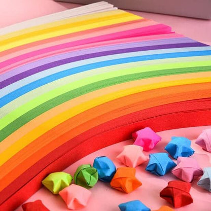 Origami Stars Papers Package DIY Paper Glitter Origami Stars, 1350 Sheets, 27 Colors (27 Bright Color) - Image 6
