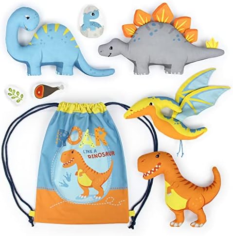 kullaloo Sewing kit for Kids Beginners - DIY Craft for Girls & Boys - Cut & Sew Fabric Panel Dinosaur (Dino Friends) - Image 4