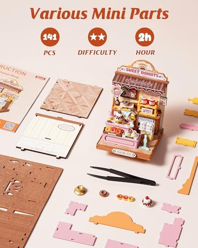Rolife Sweetie's Donut Shop DIY Miniature House Kit - Image 4