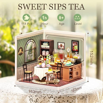 Super Creator-Mini Blocks Model Building Set for Adults, Miniature Plastic House Kit Super Store-Building Blocks Toys for Adults, DIY Crafts/Hobbies for Adults (Sweet Sips Tea) - Image 5