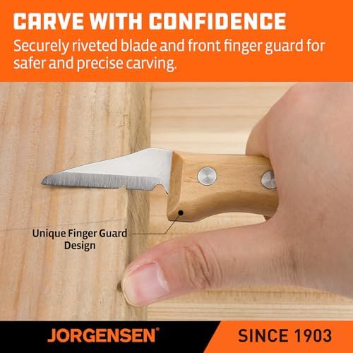 Jorgensen 3-Piece Wood Carving Tool Set with Stainless Steel Knives - Image 5