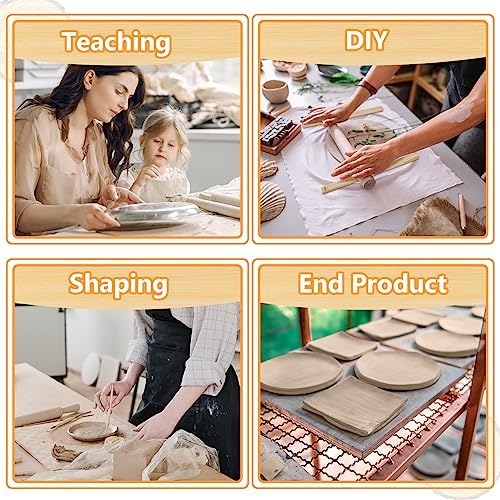 Sasylvia 20 Pcs Clay Pottery Rolling Pin Guides,5 Size,Wood Color - Image 6