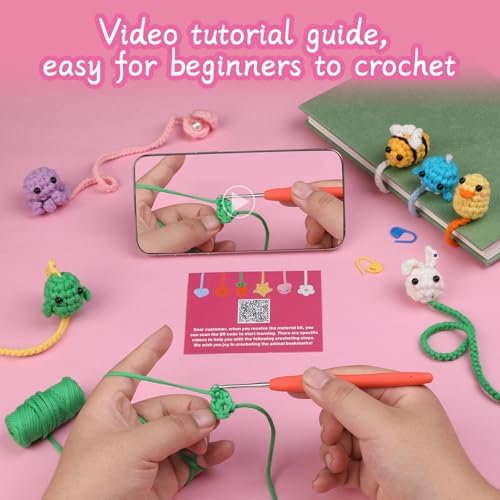 Kogyxe Crochet Kit for Beginners, Crochet Bookmark Kit - Image 5