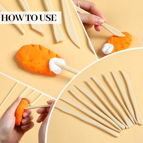Ferrochef 10 Set 100 Pcs Clay Tools, Plastic Sculpting Tools, Classic Style - Image 4