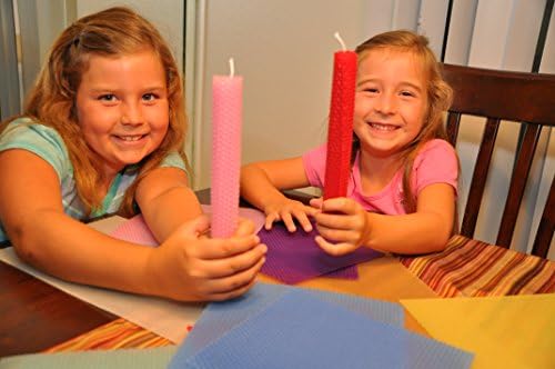 Make Your Own Beeswax Candle Kit - Includes 10 Full Size 100% Beeswax Honeycomb Sheets in Purple and Approx. 6 Yards (18 Feet) of Cotton Wick. Each Sheet Measures Approx. 8" x 16 1/4". - Image 5