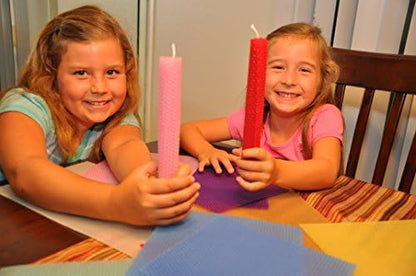 Beeswax Candle Making Kit with 10 Full Size (16" x 8") Honeycomb Beeswax Sheets in Pastel Colors and 18 Feet of Cotton Wick - Candle Making Supplies for DIY Craft Kit Made in USA - Image 5