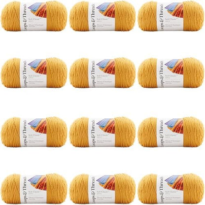 MICHAELS Bulk 12 Pack: Soft Classic™ Solid Yarn by Loops & Threads® by CraftSmart