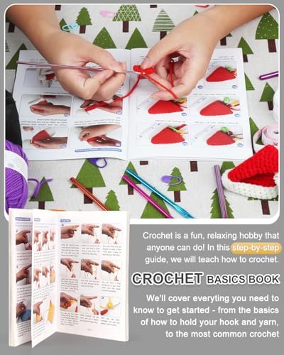 Aeelike Crochet Kit for Beginners Adults Kids, Complete Crochet Kits, Gray - Image 2