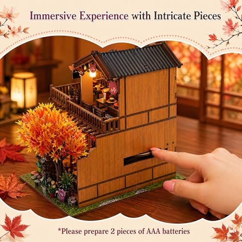 DIY Miniature House Kit, Dollhouse Diorama with LED Lights - Sushi House - Image 6