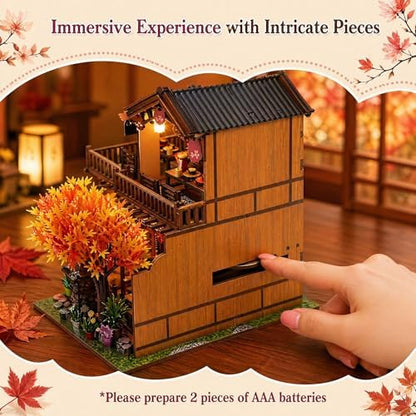 DIY Miniature House Kit, Dollhouse Diorama with LED Lights - Sushi House - Image 6