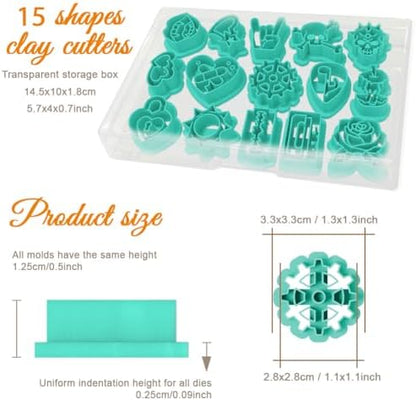 ORIGACH 15 Pcs Punk Rock & Street Style Polymer Clay Cutters Set - Image 2