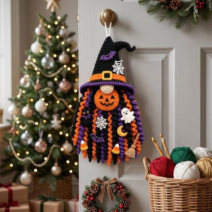 DIY Seasonal 3D Crochet Door Hanger Kit Collection, Halloween Handmade - Image 4