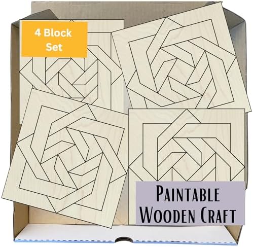 Barn Quilt Kit to Paint, Slip Knot, 3 in, Farmhouse Wall Art DIY - Image 2