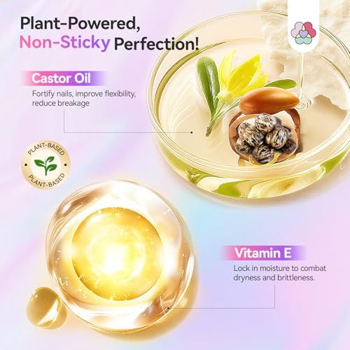 SAVILAND Non-Sticky Solid Builder Nail Kit 6PCS Aurora Colors - Image 6