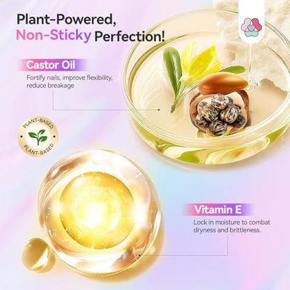 SAVILAND Non-Sticky Solid Builder Nail Kit 6PCS Aurora Colors - Image 6