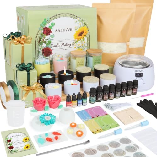 SAEUYVB Candle Making Kit,DIY Soy Candle Making Supplies/Kit for Adults by SAEUYVB