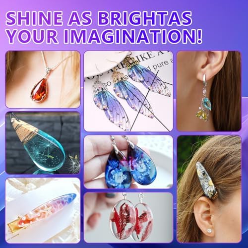 KISREL UV Resin Jewelry Making Kit,100g Crystal Clear UV Resin - Image 6