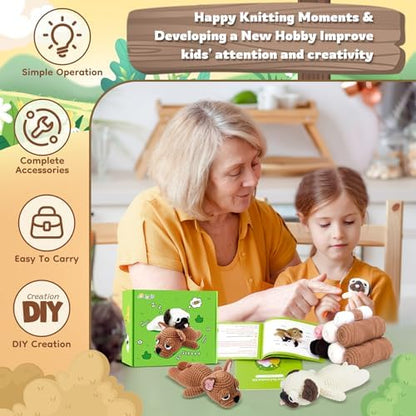 Crochet Kit for Beginners- Teacher Appreciation Gifts, 2 PCS Pug and French Bulldog Crochet Kits for Adults, Sleeping Dog Crochet Kit with Step-by-Step Video Tutorials Instructions DIY Knitting Kit - Image 4