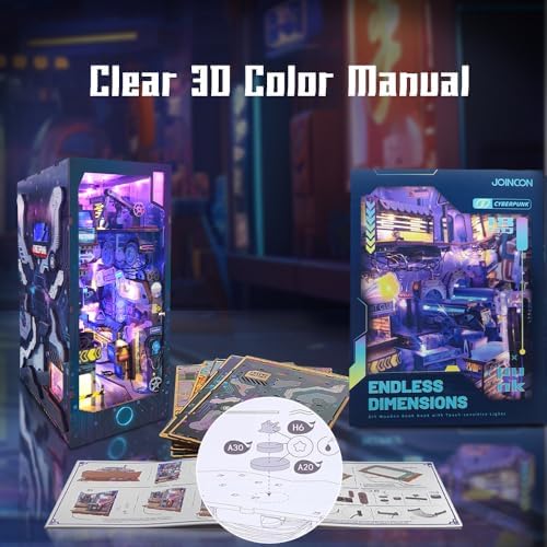 DIY Book Nook Cyberpunk Dollhouse Kit 3D Wooden Puzzle for Adults - Image 6