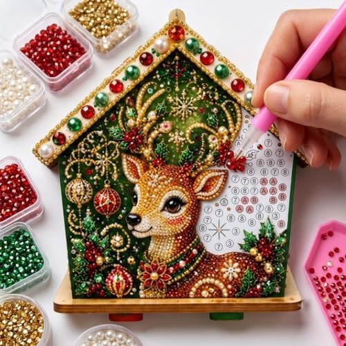 Christmas Diamond Pearl Painting Suncatcher Kit Christmas Ornaments 2026 (Style-E) - Image 2