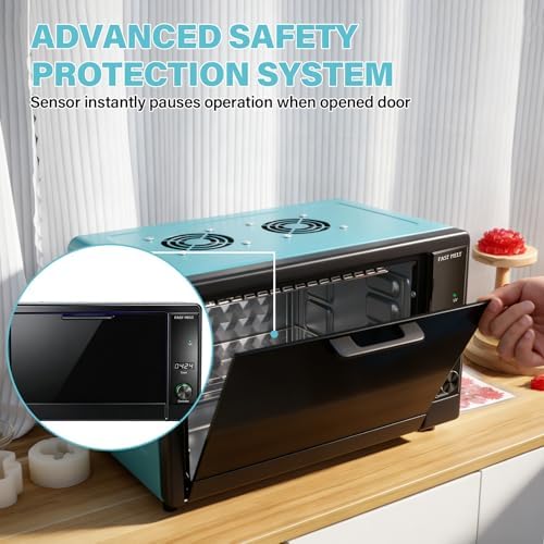 15L Large 395nm UV Resin Curing Machine with 150 LEDs & Reflective Cups 30% Faster Curing,Auto-Shutoff Safety Door Sensor, Silent Cooling Fans, HD Display UV Resin Curing Box for Craft DIY Decor - Image 6