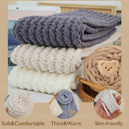 Yarniss Knitting Loom Kits，Knitting Scarf Kits with Khaki Yarn - Image 5