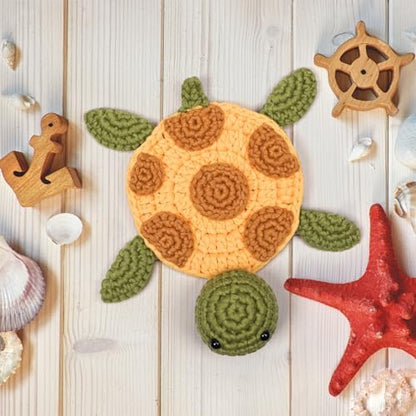 WaldyWop Crochet Kit for Beginners – Easy to Follow Tutorials, Ergonomic Hook & Tangle-Free Yarn, Complete DIY Craft Set for Teen Girls (13+) & Women, Stress Relief & Home Decor (Turtle Coaster) - Image 5