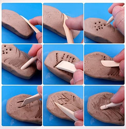 Langqun 41pcs Plastic Polymer Clay Art Tools Set for Kids Adults,Knives Pottery Tools,Ceramic Supplies for Engraving, Embossing, Shaping,Sculpting,Modeling - Image 5