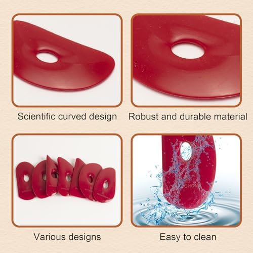 DIYOOHOMY 2 Pcs Soft Silicone Pottery Ribs for Ceramic, Mud and Clay Tools - Image 4