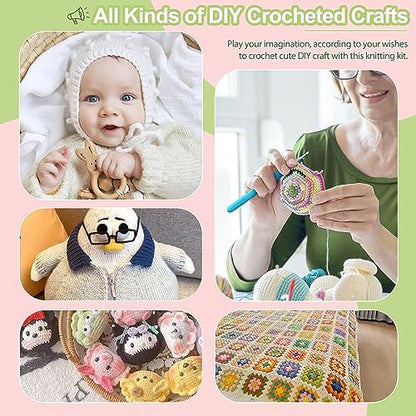 Katech Crochet Hooks Set with Crochet Case, 73 pcs Knitting Accessories Ergonomic Crochet Hook for Making Bag, Glovers, Sock, Colorful Soft Handle Knitting Needles Kits DIY Hand Tool - Image 5