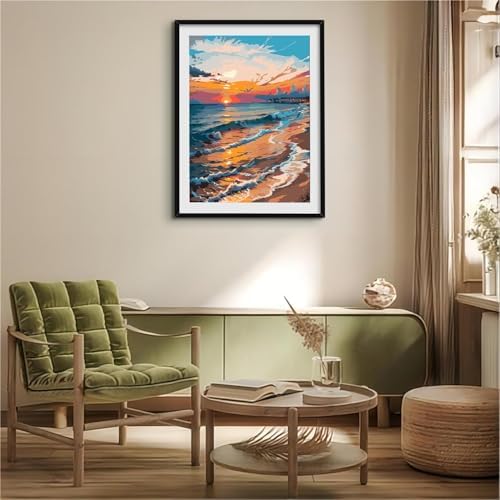 QUITEDEW Paint by Numbers Kits for Adults Seaside,16x20 Inch - Image 4