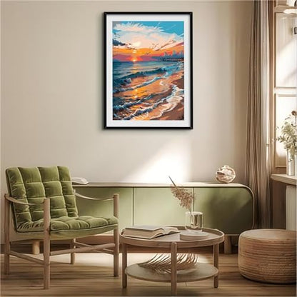 QUITEDEW Paint by Numbers Kits for Adults Seaside,16x20 Inch - Image 4