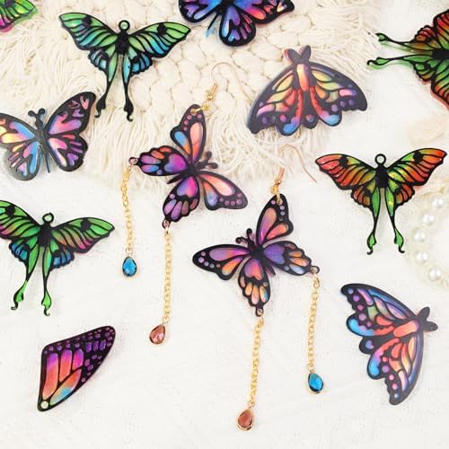 LET'S RESIN Resin Earring Molds, 2 Pcs Resin Molds Silicone with Butterfly Moth Wings Shapes, Silicone Molds for Resin Jewelry, DIY Art Craft - Image 2