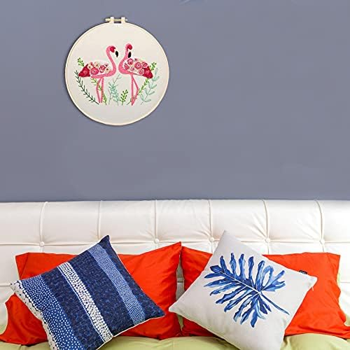 YANCAIYUNL Embroidery Kit for Beginners Flamingo Cross Stitch Embroidery Starter Kit DIY Handmade Needlework for Adults Beginner Tool Kit - Image 6