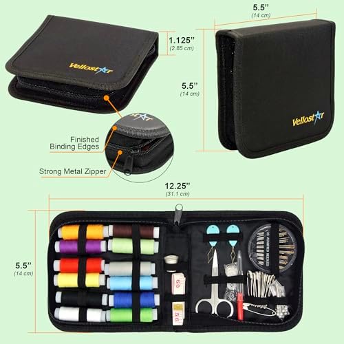 Vellostar Small Sewing Kit for Adults, Portable Needle & Thread Repair Set - Image 3